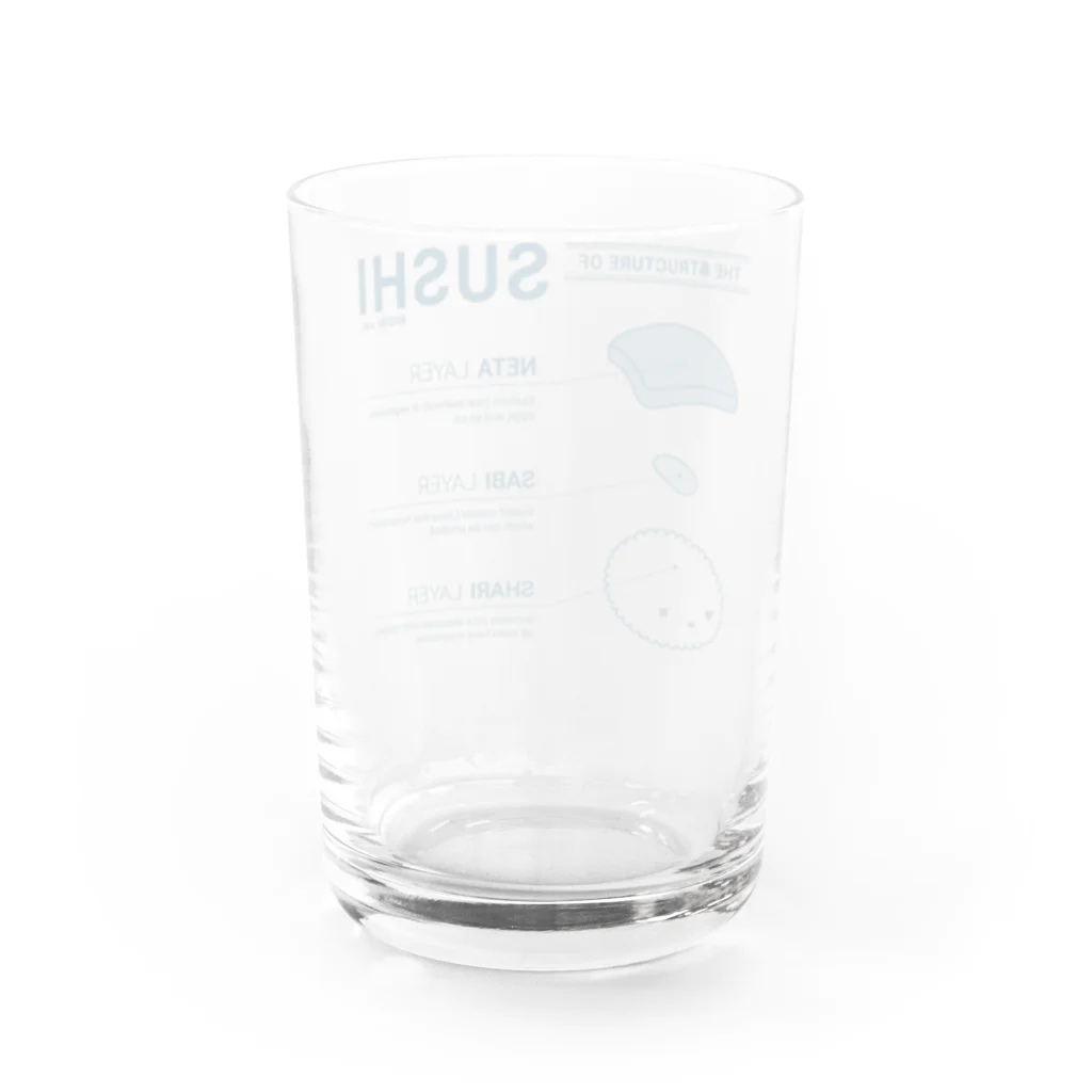 あわゆきのTHE 寿TRUCTURE OF SUSHI - monocolor Water Glass :back