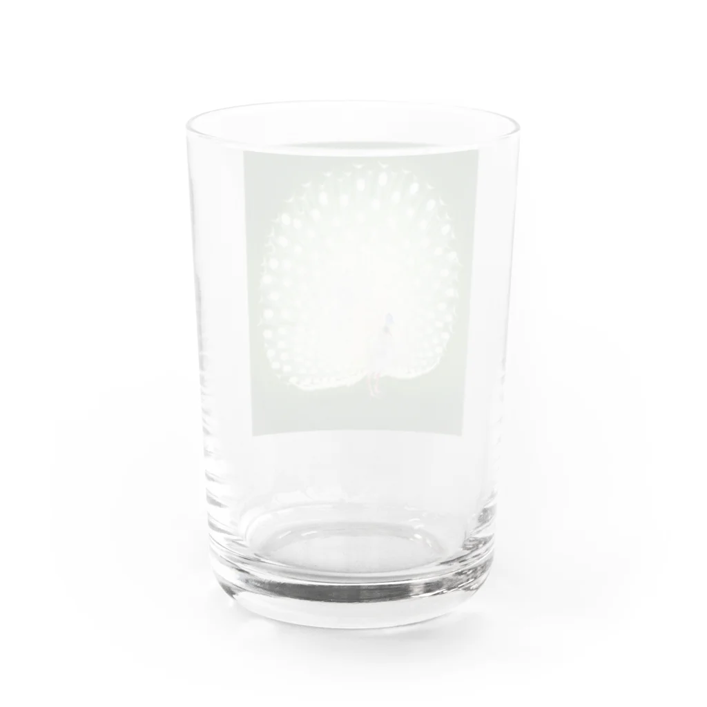 世界の絵画アートグッズの小原古邨 《孔雀》 Water Glass :back