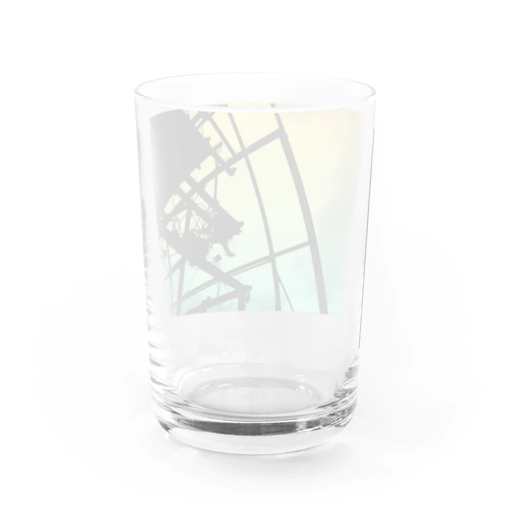 一番町ランドマークのオフシーズン・ねぷたの骨組み Water Glass :back