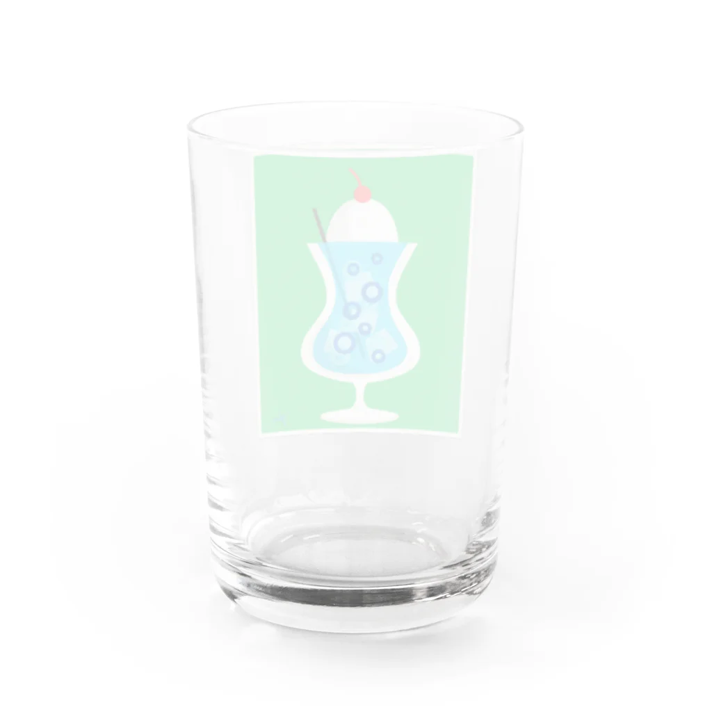 やなぎやのクリームソーダ Water Glass :back