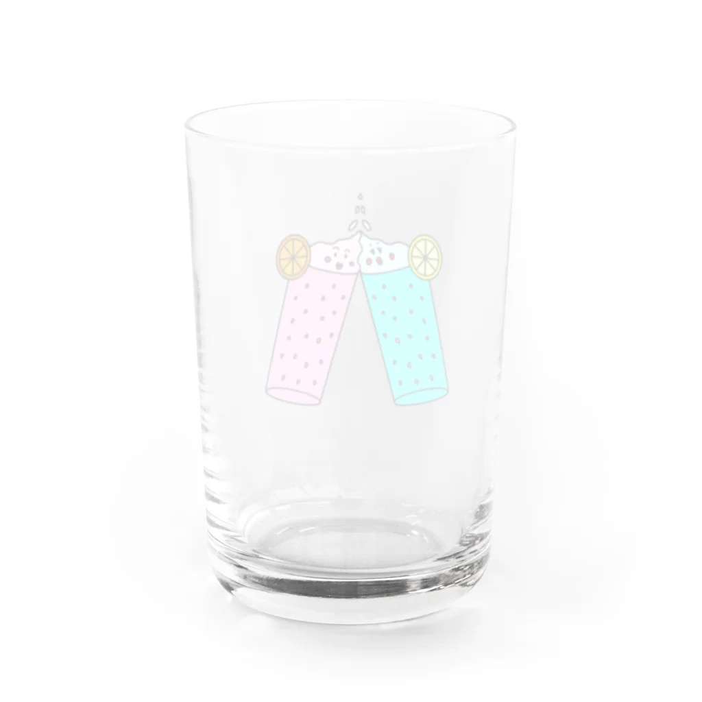 マクマク屋のお絵かきのカンパイ姉妹！！ Water Glass :back