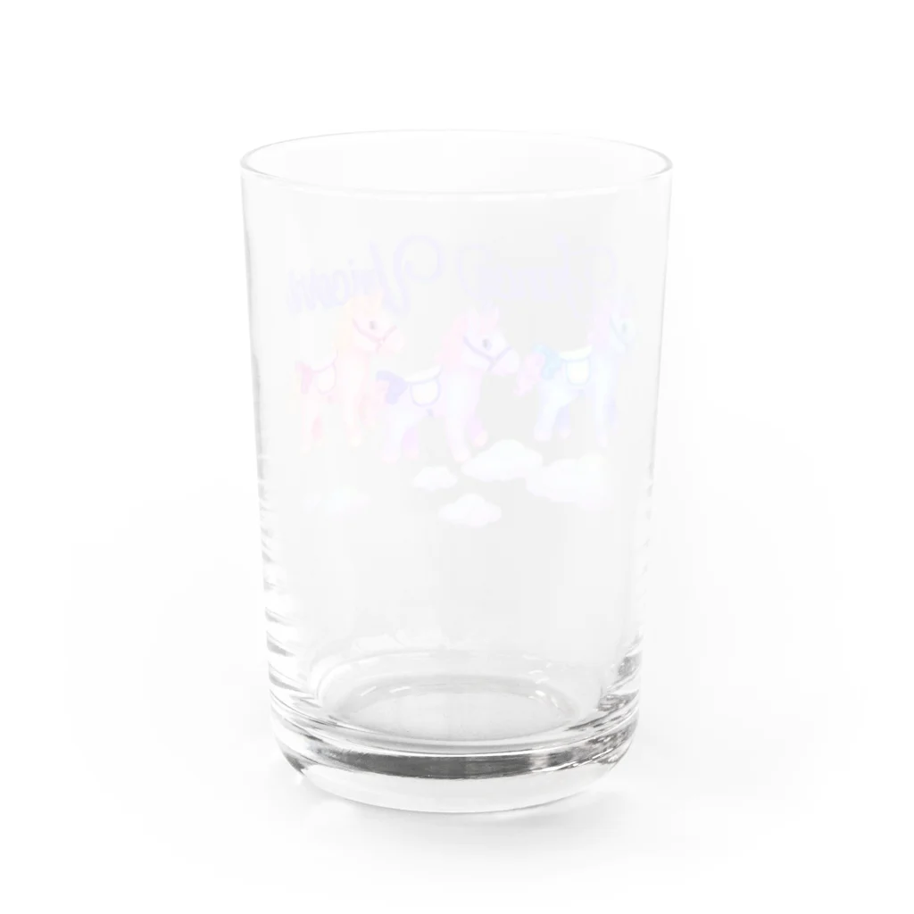 Carousel RabbitのFancy Unicorns Water Glass :back