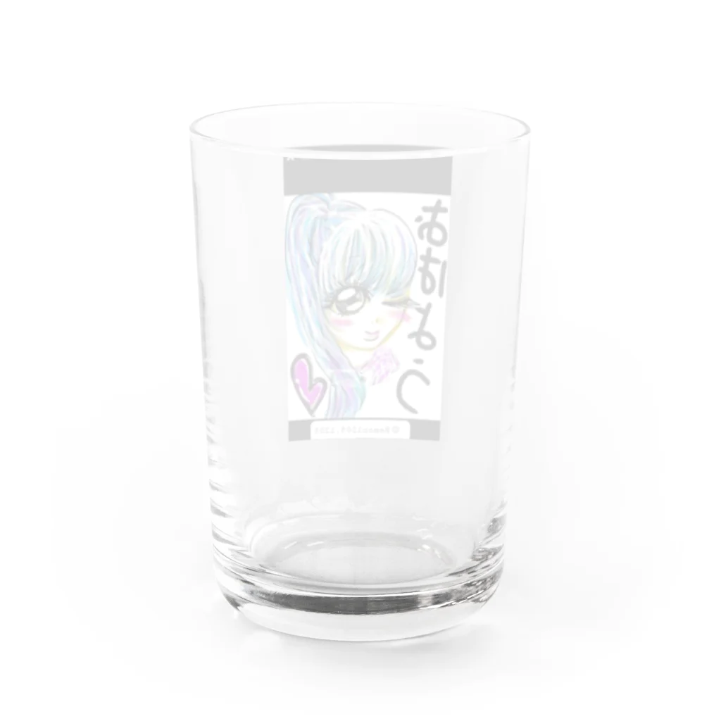 レモンかわいい女子♥️オリジナルショップのおはよう♥️女子 Water Glass :back