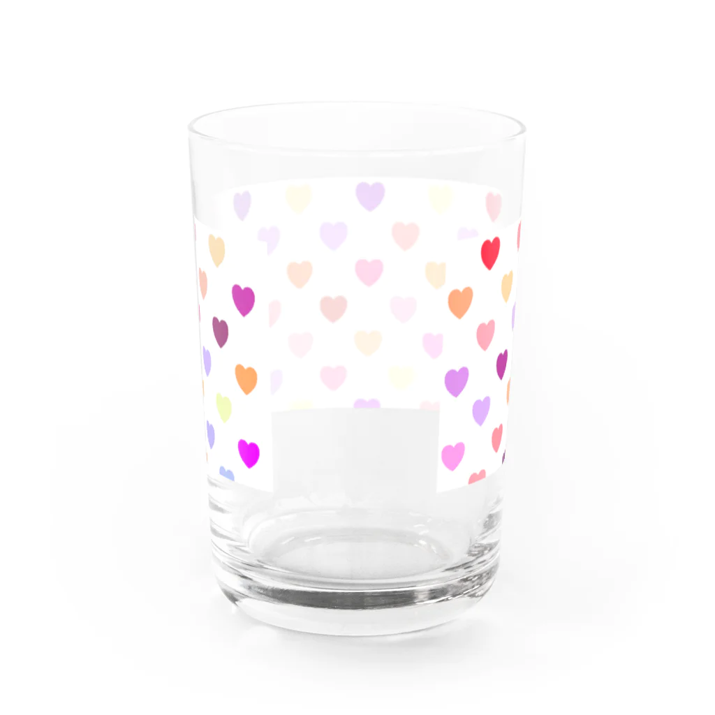 creative 凪斗 suzuri店のカラフルハート Water Glass :back