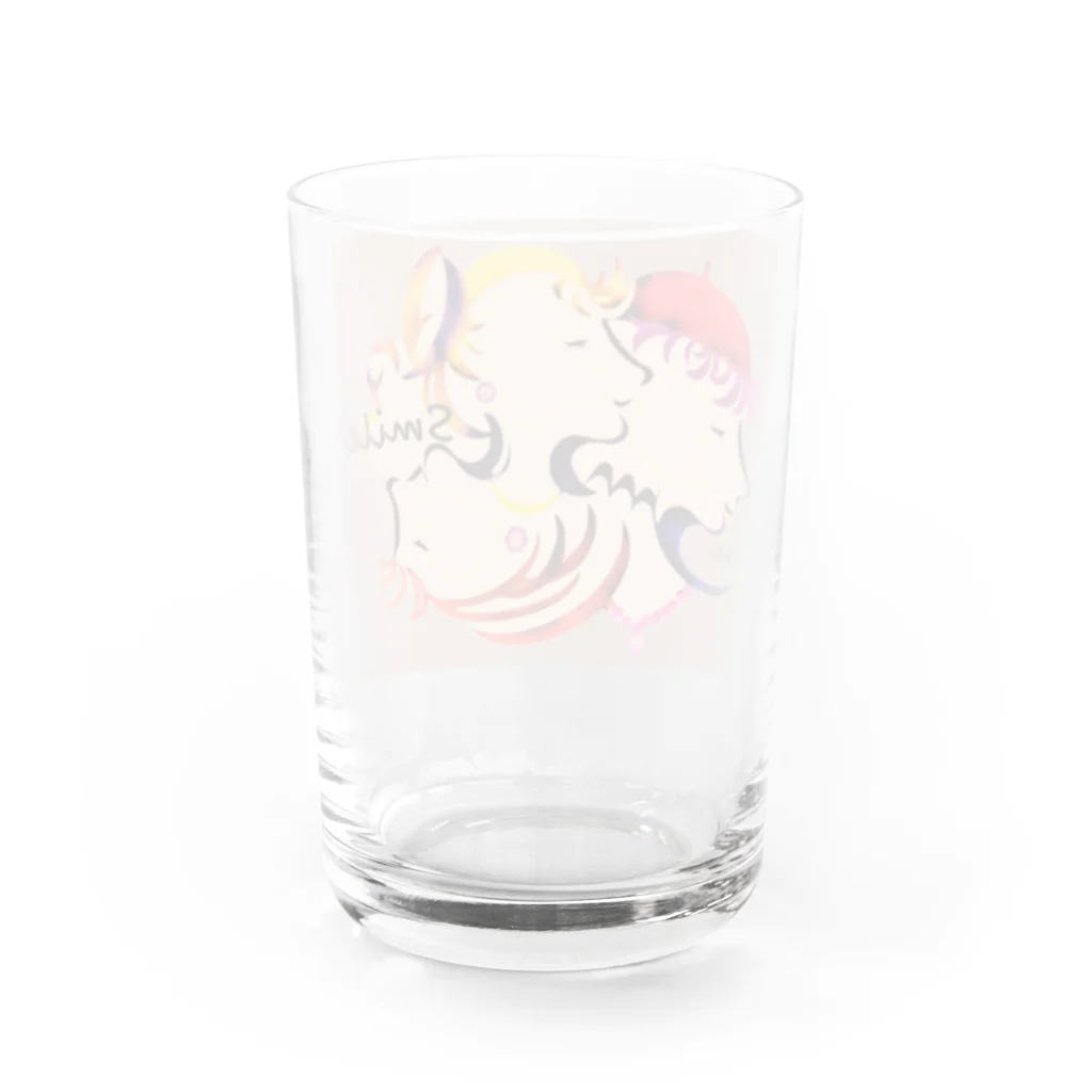 ヒーリングスマイルのsmilesmilesmile Water Glass :back