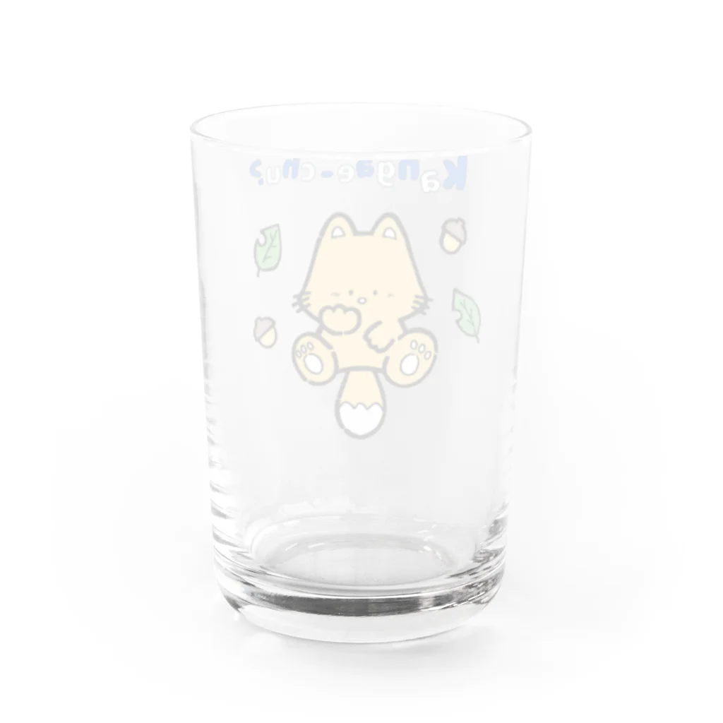 ファンシーはにゅまるマートの考え中のキツネくん Water Glass :back