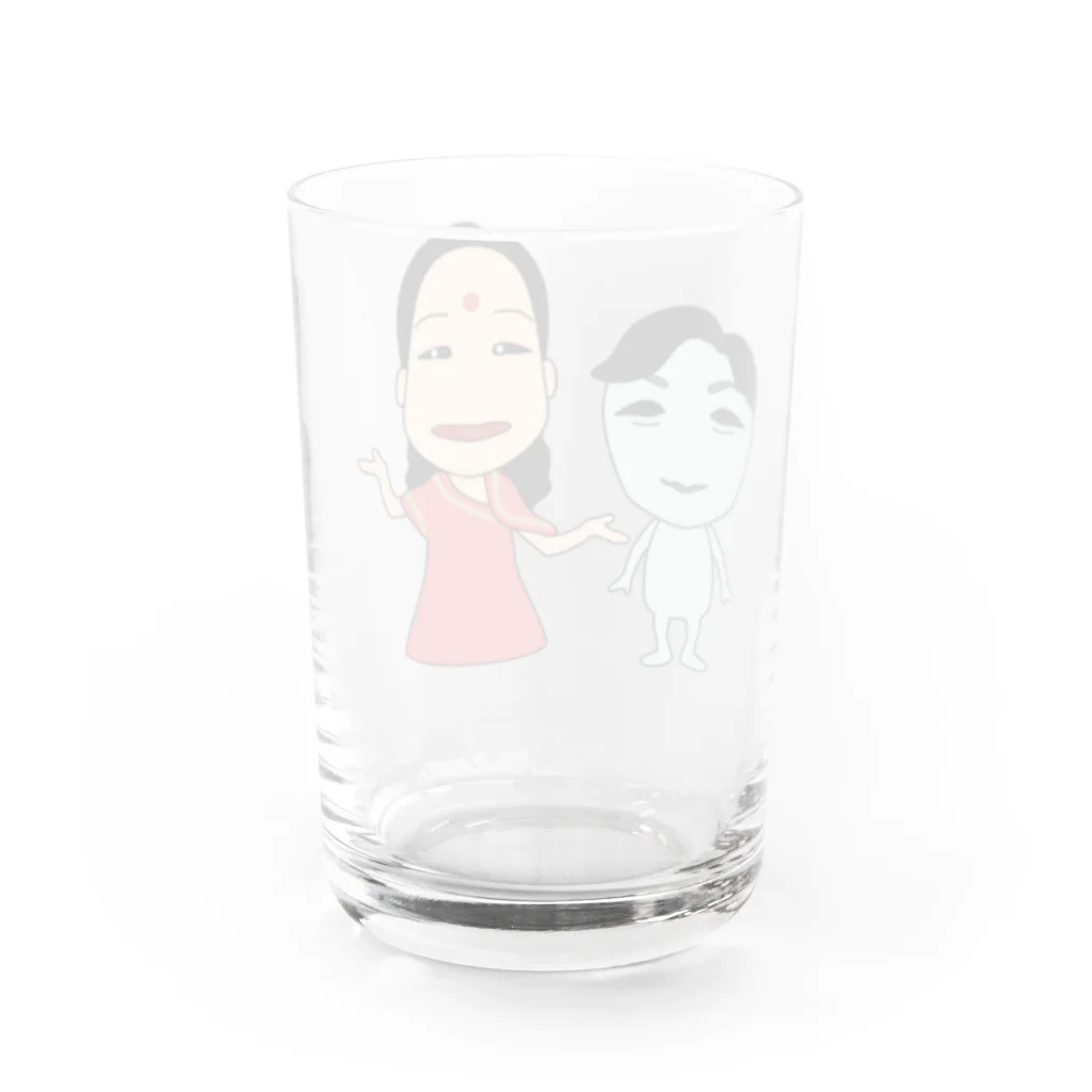 爆笑会コーポレーションの晃子さんとゼータヨシクル☆ Water Glass :back