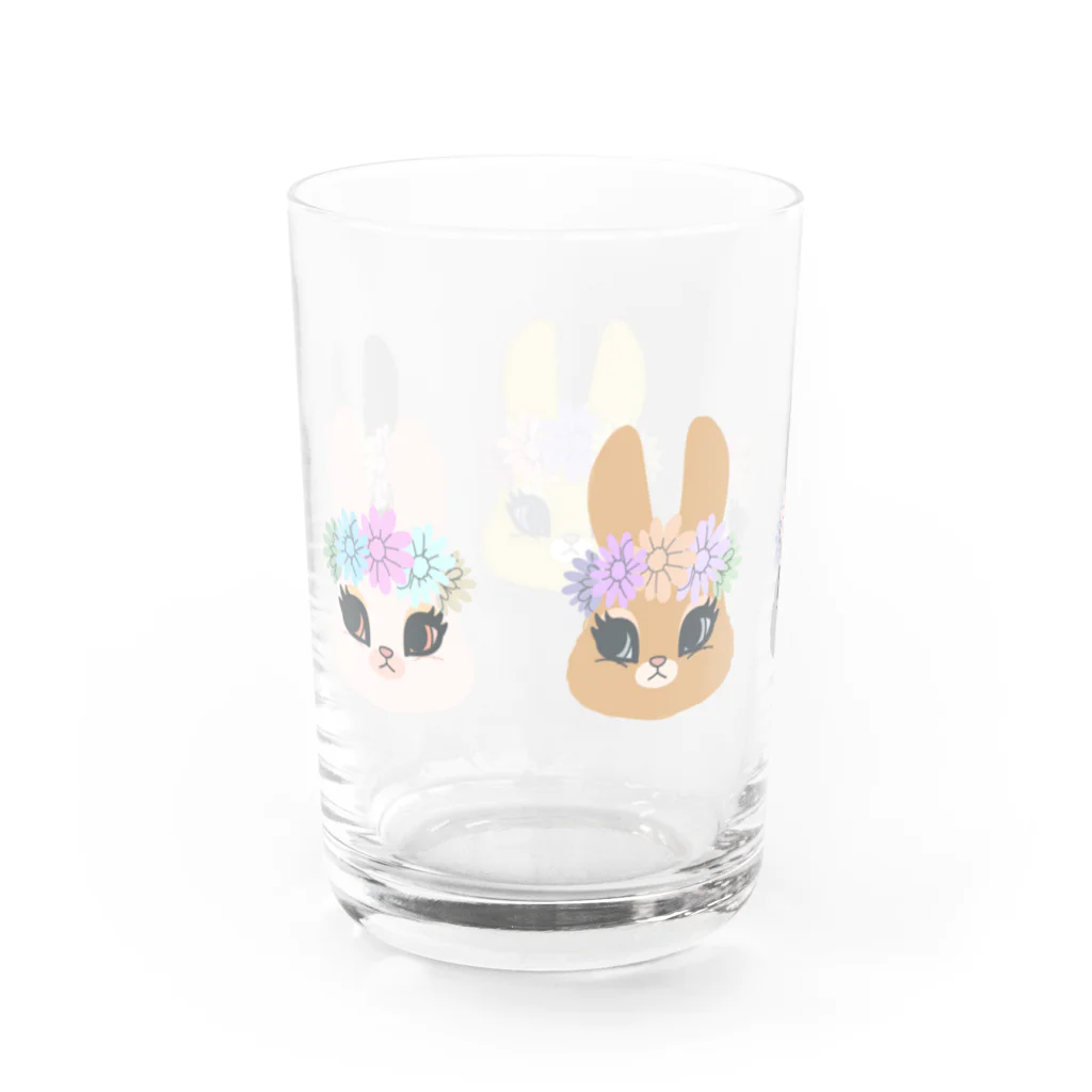 sachiko2004shopの花とうさぎ Water Glass :back