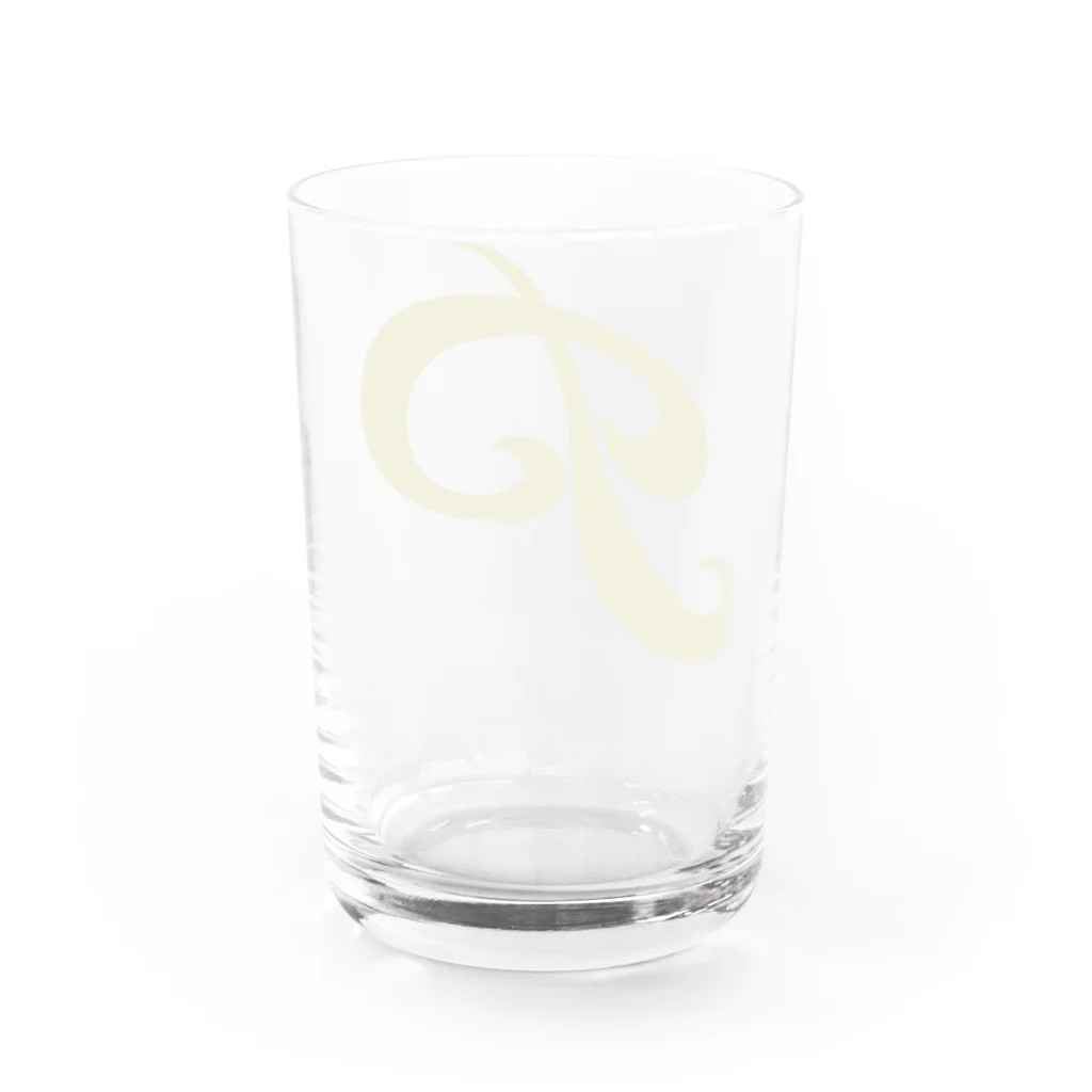 保護猫支援ショップ・パール女将のお宿のイニシャルP Water Glass :back