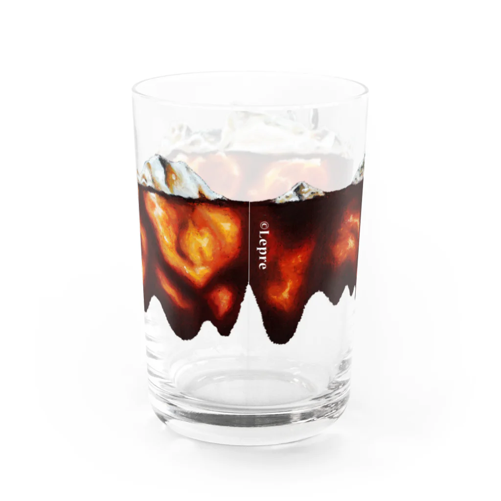 Lepre suzuri-shopの南極アイスコーヒー【グラス】 Water Glass :back