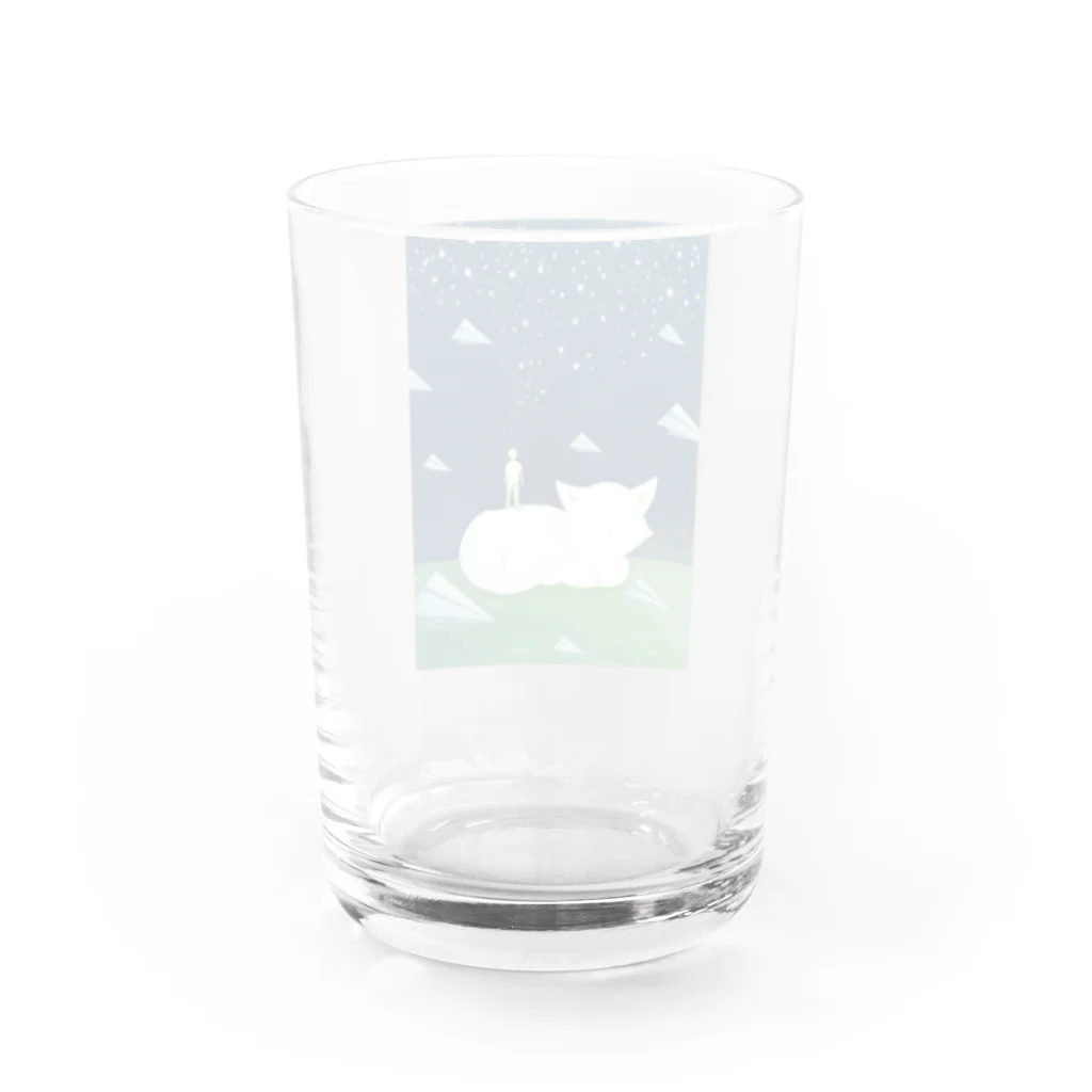 金森 葵の猫と夜空と眺める人 Water Glass :back