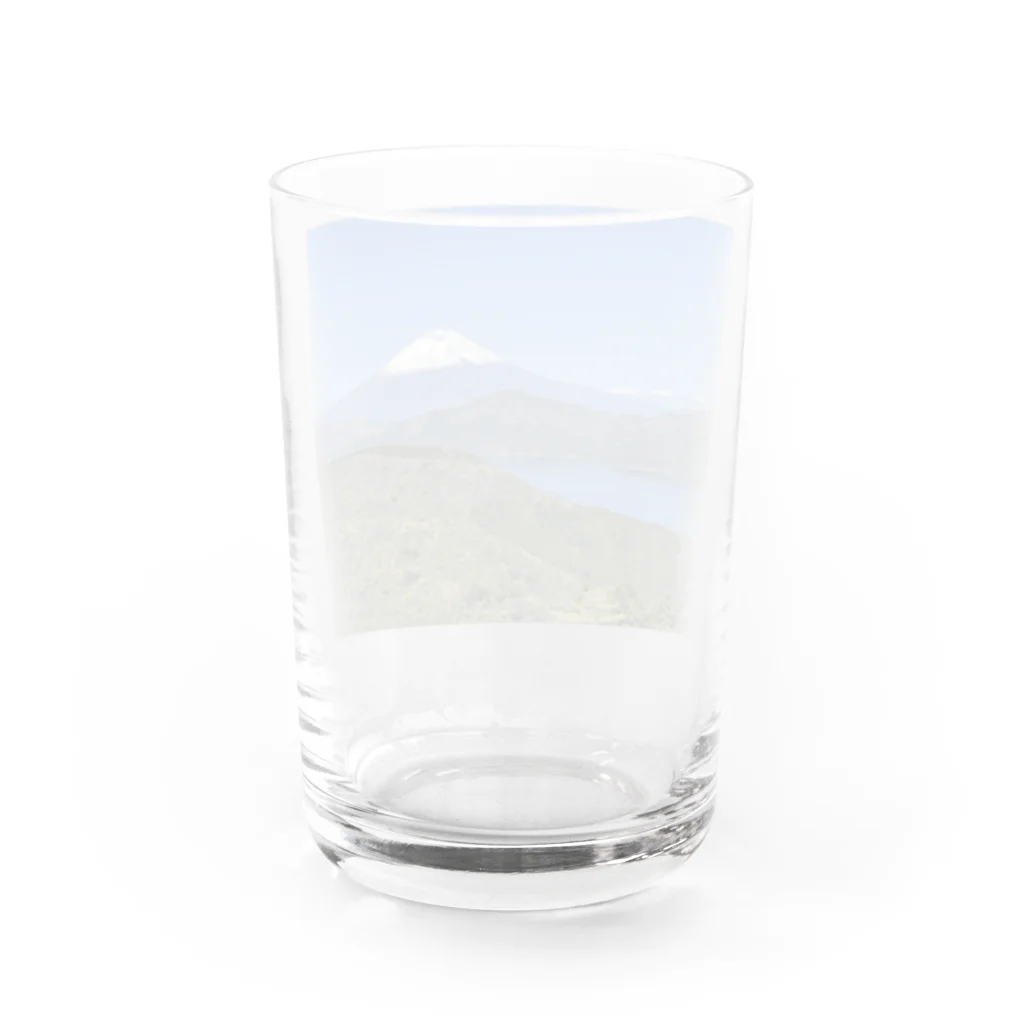 松の富士山 富士スピードウェイ Water Glass :back