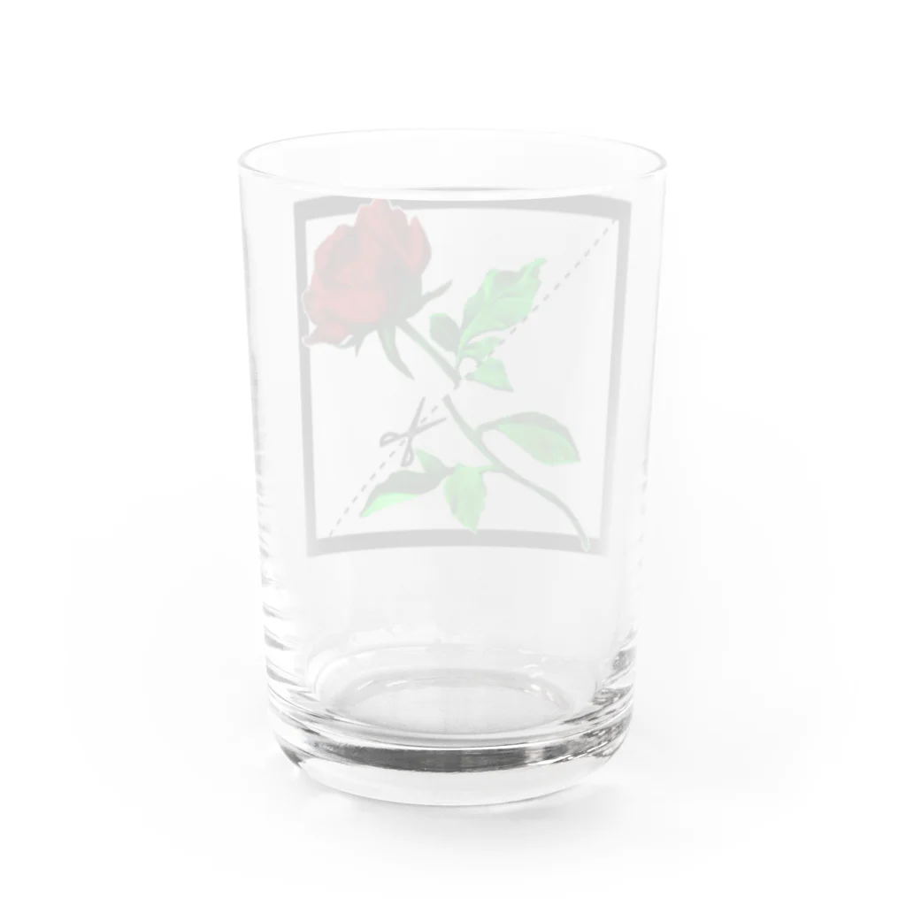 みろく屋さんの切り華 バラバラになるバラ Water Glass :back