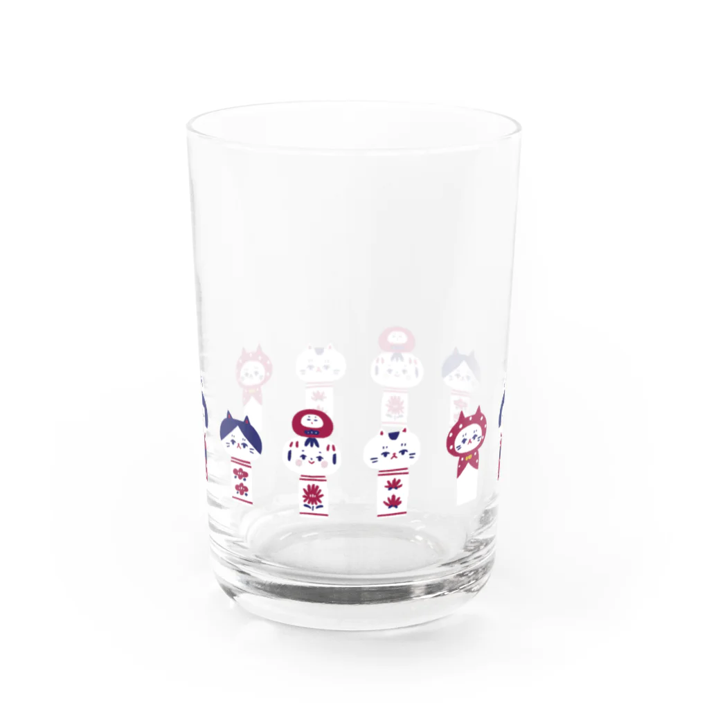 marucoro chanのぐるっとこけしちゃん Water Glass :back