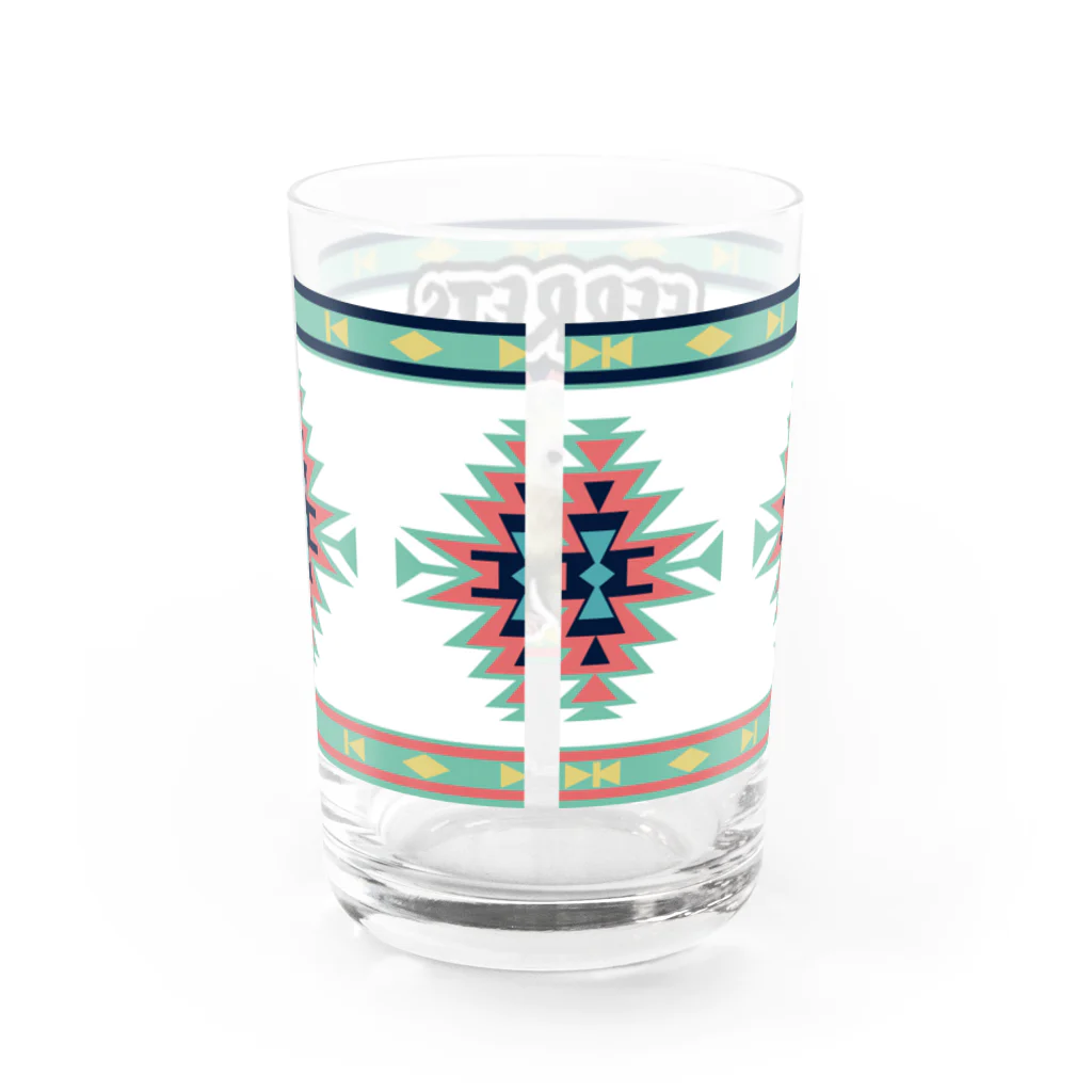 thine12shopのフェレット　オルテガ　グリーン Water Glass :back