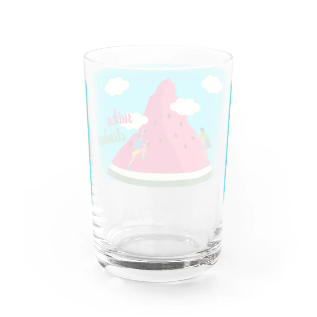 キッズモード某のスイカクライマーズ Water Glass :back