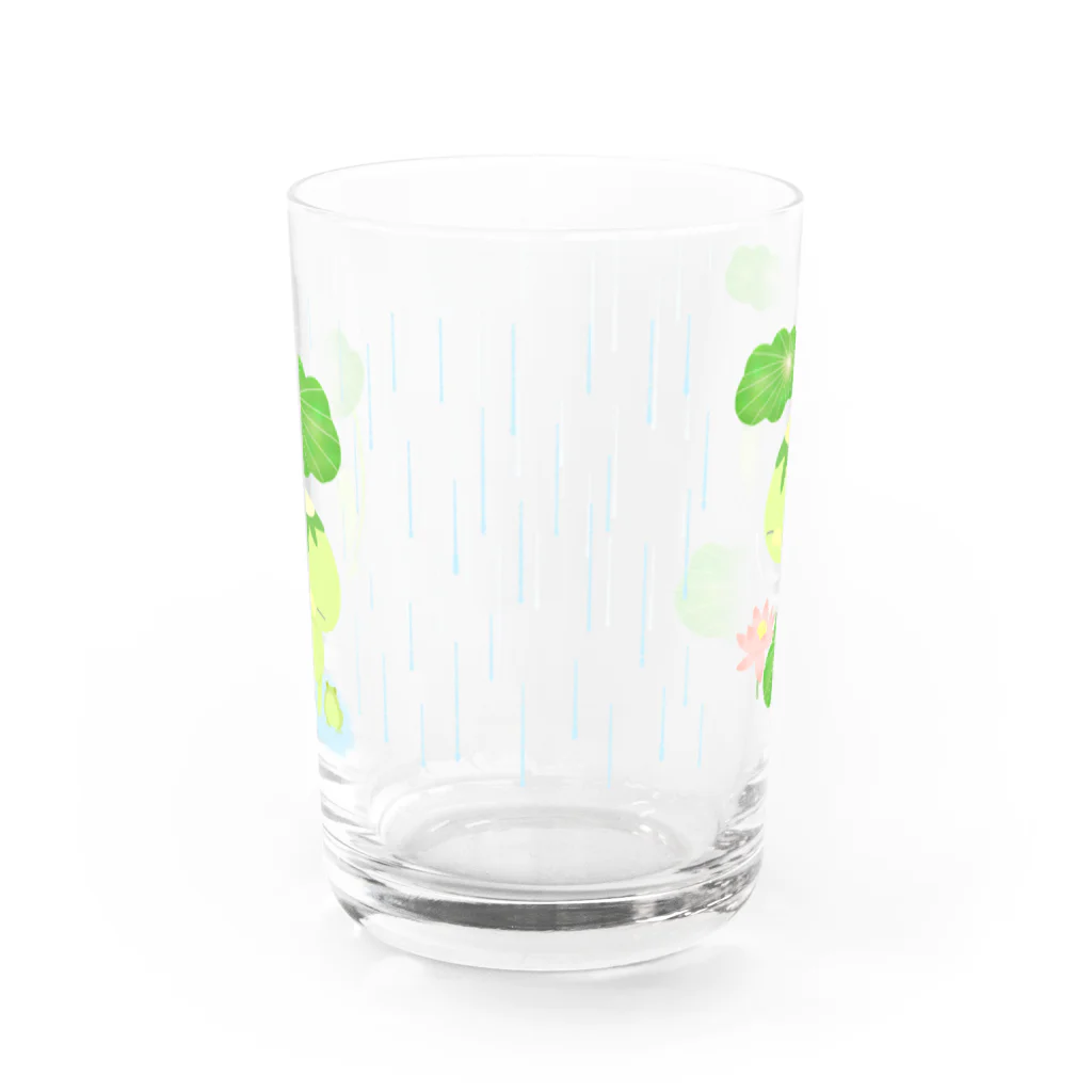 ほわぽよ。の雨あめ降れふれ。カッパのきゅうちゃん Water Glass :back