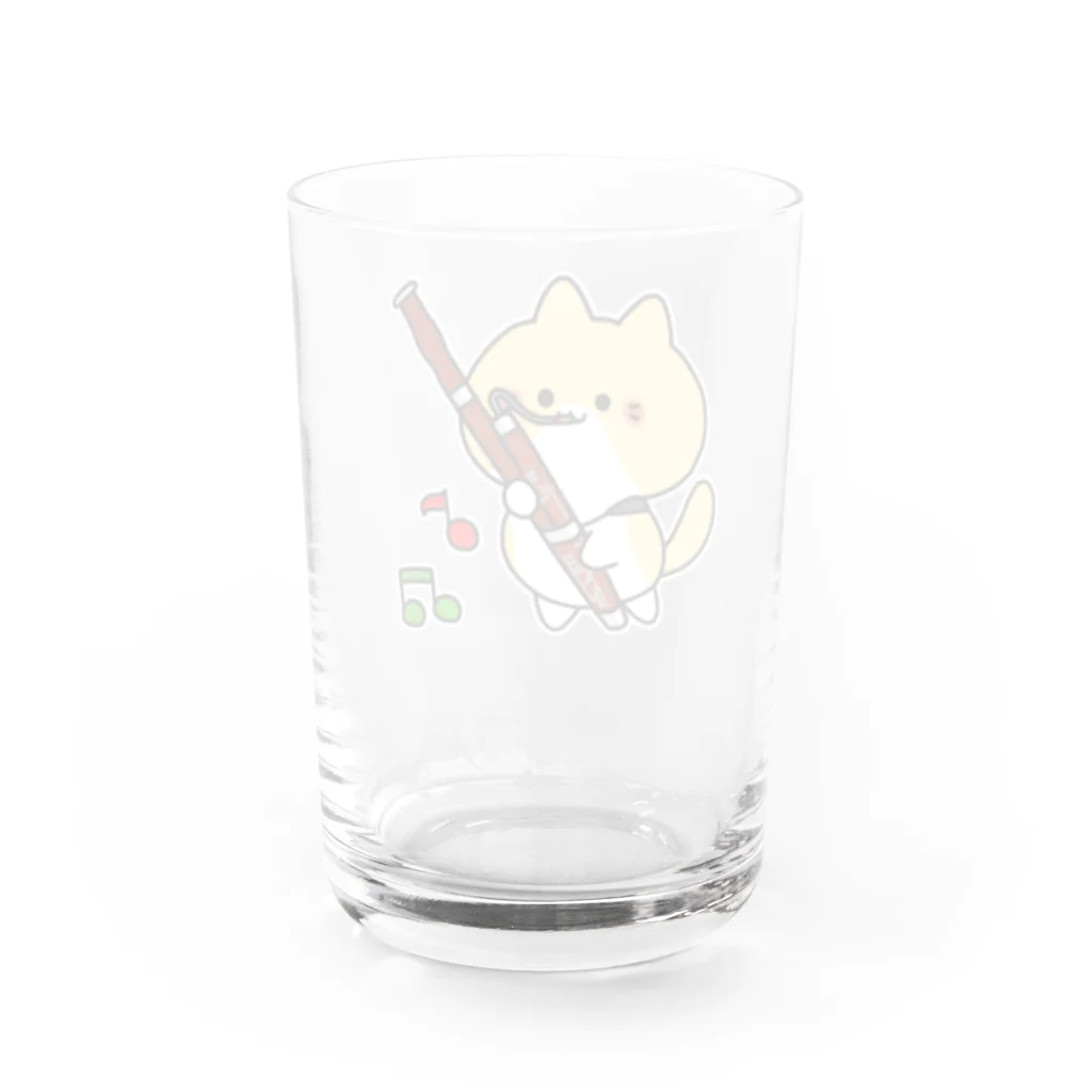  ふじねこ屋のファゴットねこ Water Glass :back