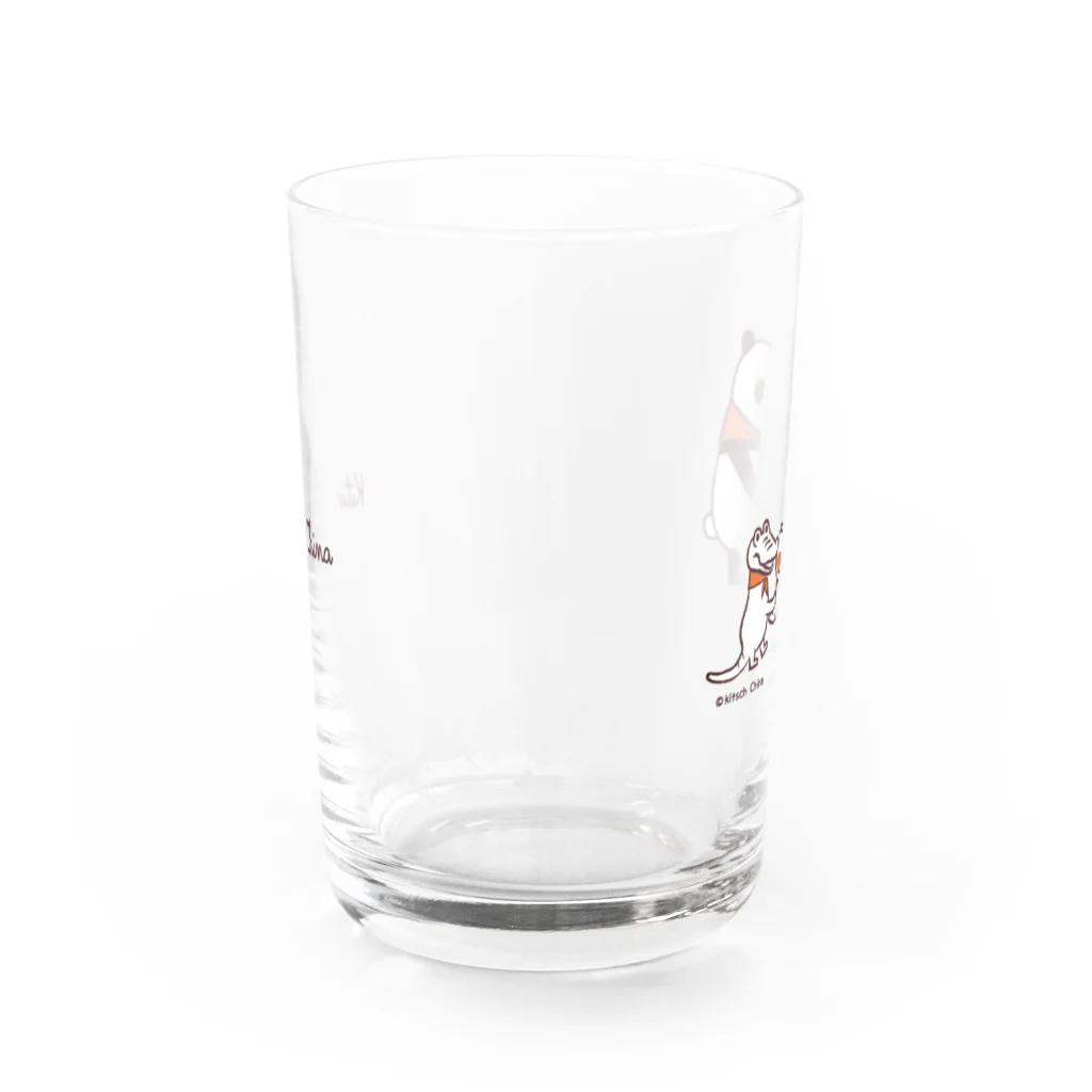 キッチュのカンパイ！　パンダのおはなし Water Glass :back