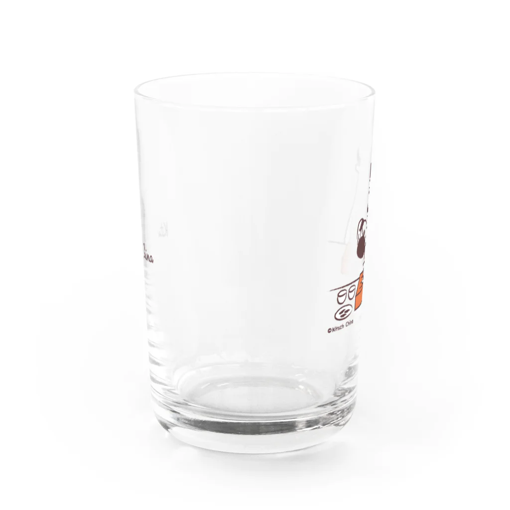 キッチュのターキンさんの中国茶　パンダのおはなし Water Glass :back