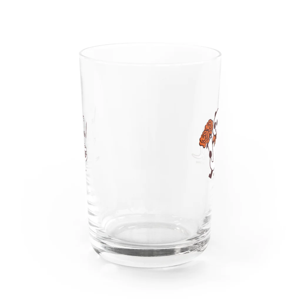 キッチュのLOVE & PEACE　パンダのおはなし Water Glass :back