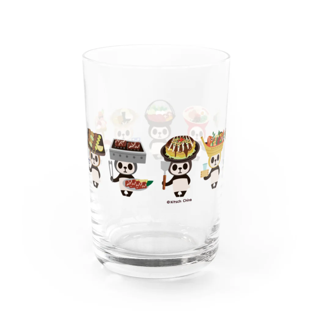 キッチュのカブリモノ日本料理パンダ Water Glass :back