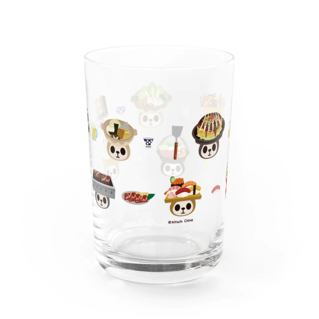 キッチュのカブリモノ日本料理パンダ Water Glass :back