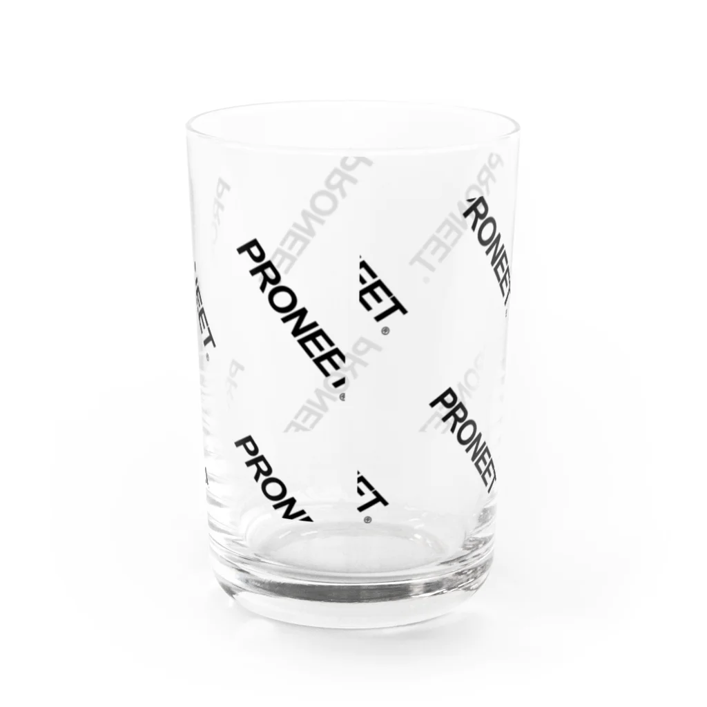 PRONEET SHOPのPRONEETロゴ Water Glass :back