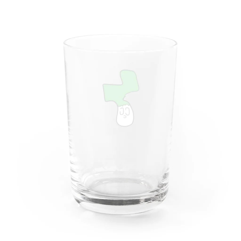 下手絵屋さんの歪な形のねぎくん Water Glass :back