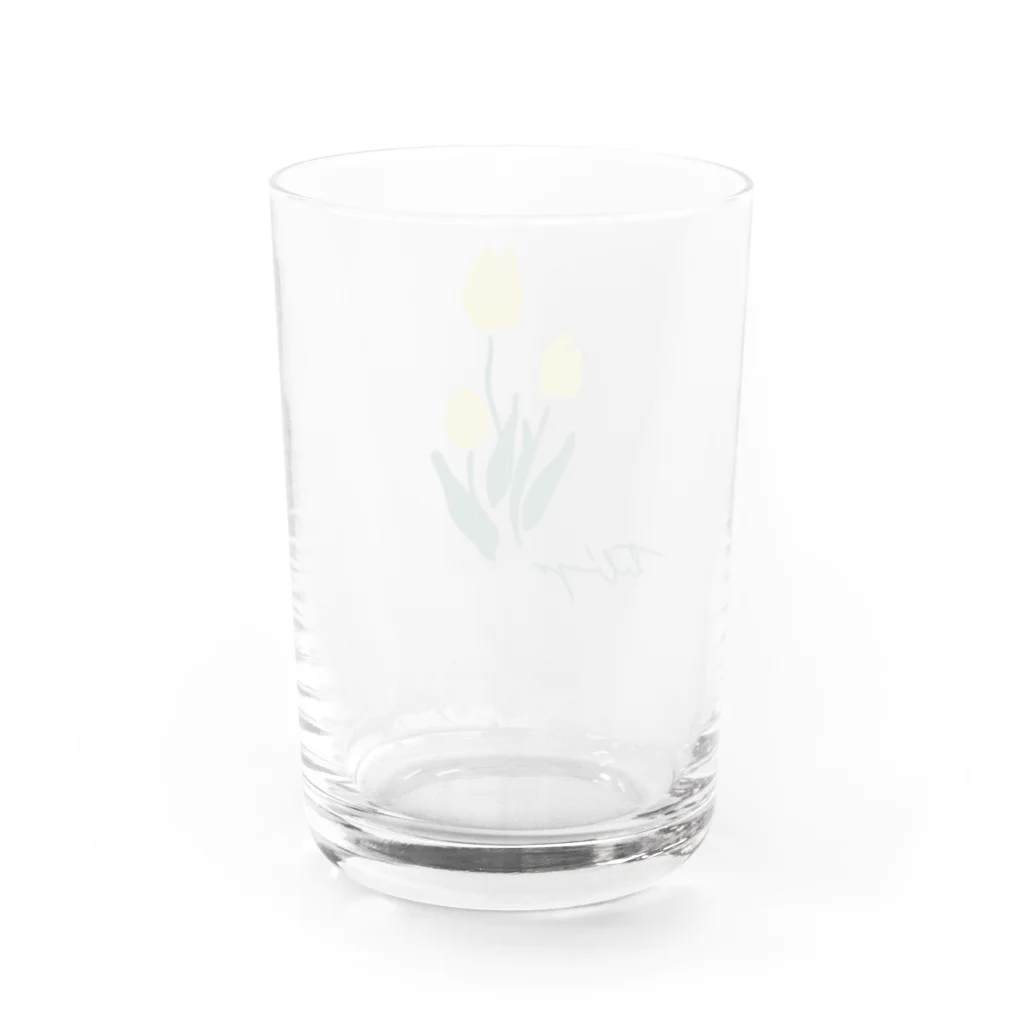 tulipの白地　tulip Water Glass :back