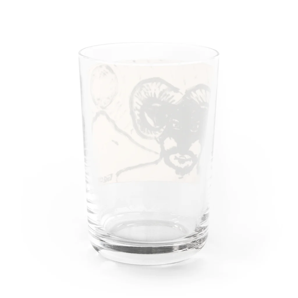 georgism21stの羊・山・太陽 Water Glass :back