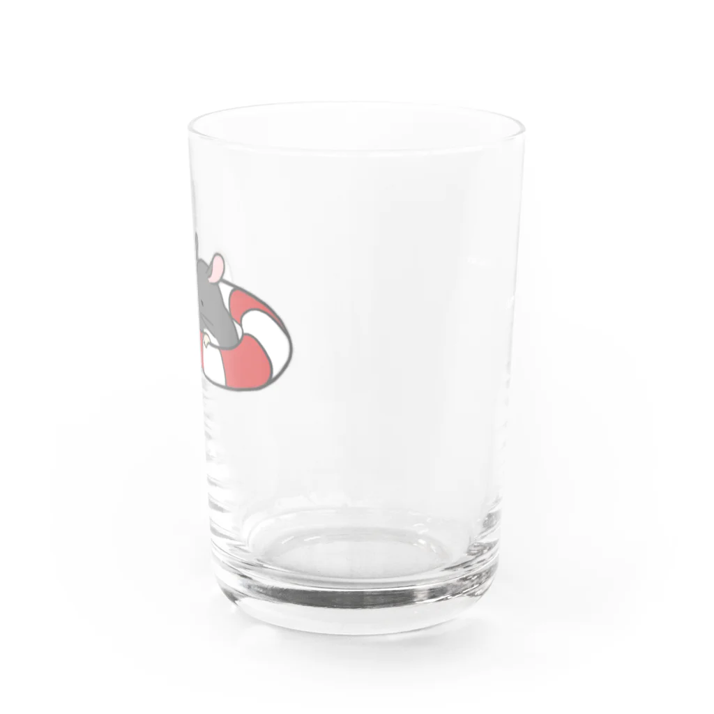 studio Lughのうきわチンチラ Water Glass :back