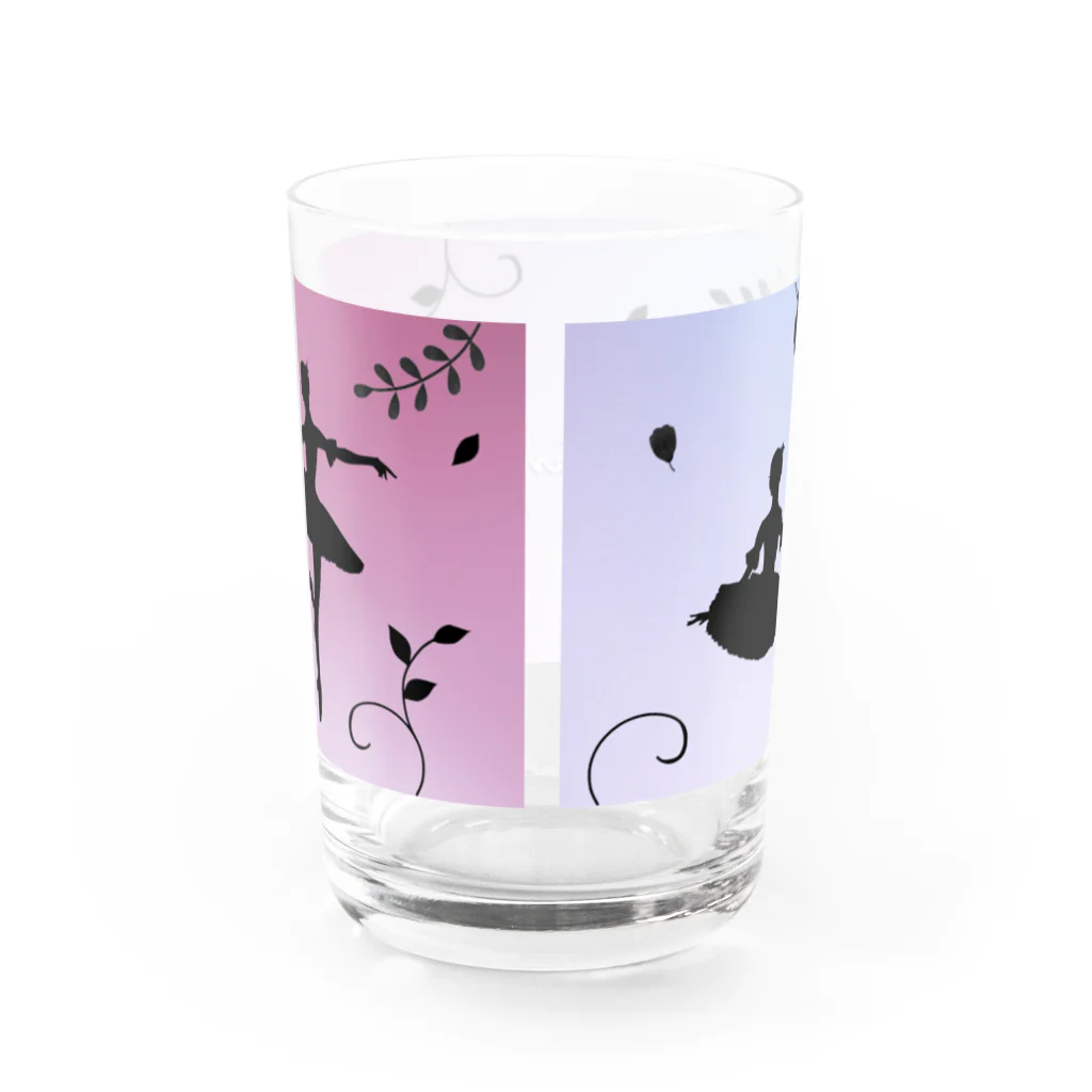 バレエシルエット ballet*pointe_pon*のバレエシルエット【サタネラ】グラス・タンブラー Water Glass :back