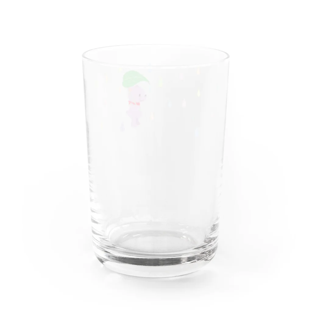 めばえるやのあめふり　くまさん Water Glass :back