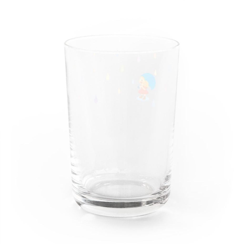 めばえるやのあめふり　女の子 Water Glass :back