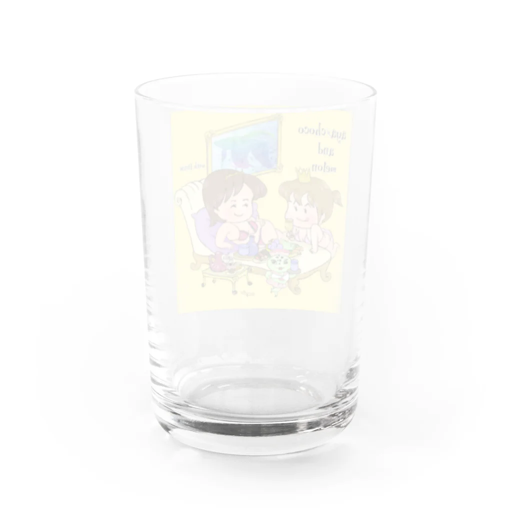 恋するビキニ muti_muti shop@yocchyamのチョコ姉とヘッセとめろんな女子会 Water Glass :back