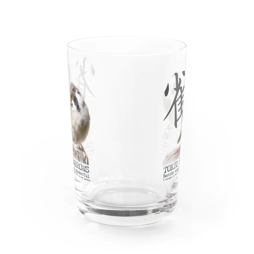 “すずめのおみせ” SUZURI店のなぁに？ Water Glass :back