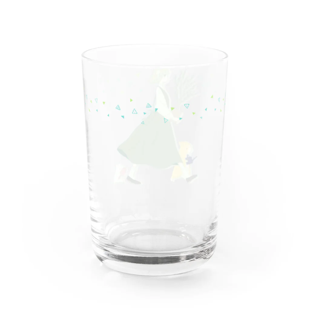 m_matsurikaのオリーブの木を植えようか Water Glass :back