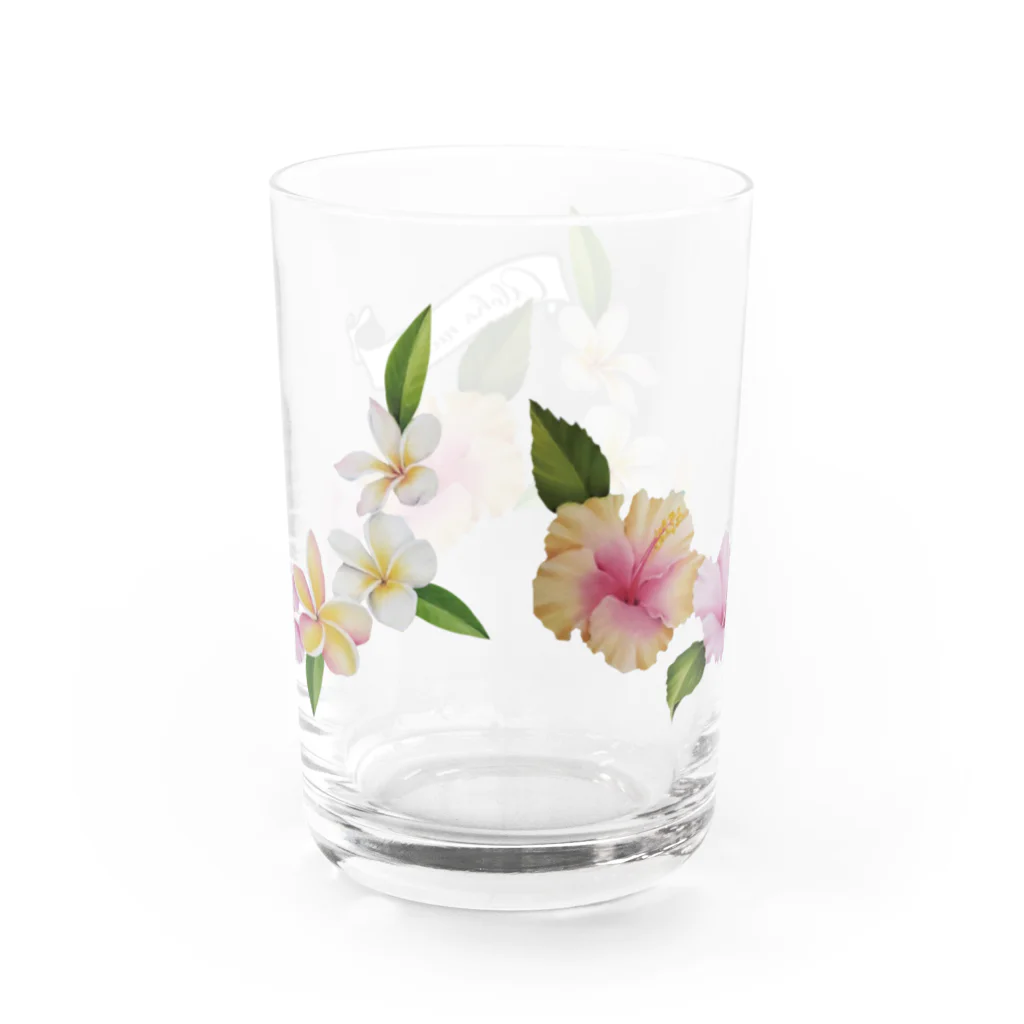 SUNNY_FUNNY_KITTYのaloha nui loa ハワイアンフラワー Water Glass :back