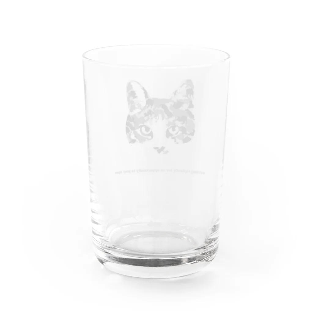 Ritora-BoraluaのArmy Cat モノクローム Water Glass :back