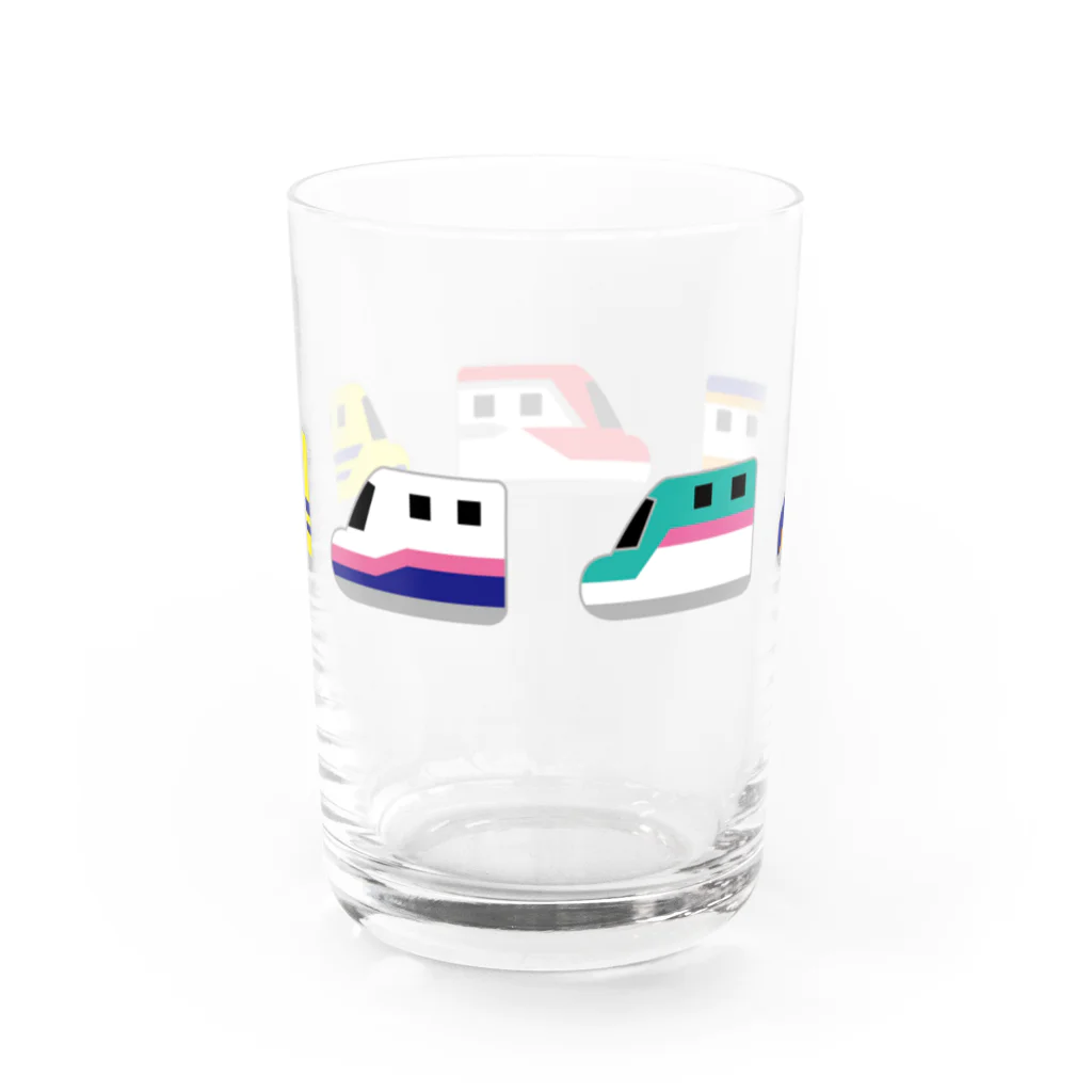 キラフルポップのコロンと新幹線 Water Glass :back