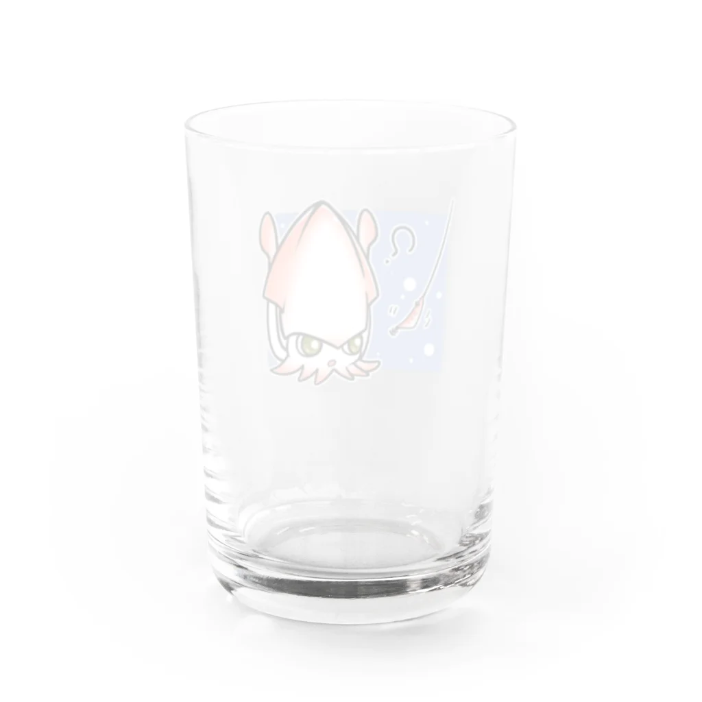 みらくるだっしゅ by HarikoChokanのエギ見るイカ Water Glass :back