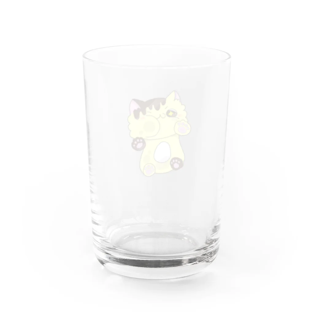 🐰ぴょんぴょんぷりんの個性全開グッズ🍮の【ぺたっと】ぷにらにあん張り付きグラス Water Glass :back