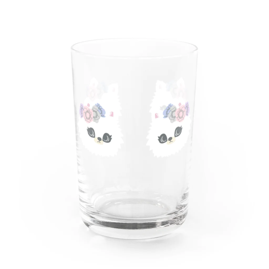 sachiko2004shopのFam& 花とポメラニアン Water Glass :back