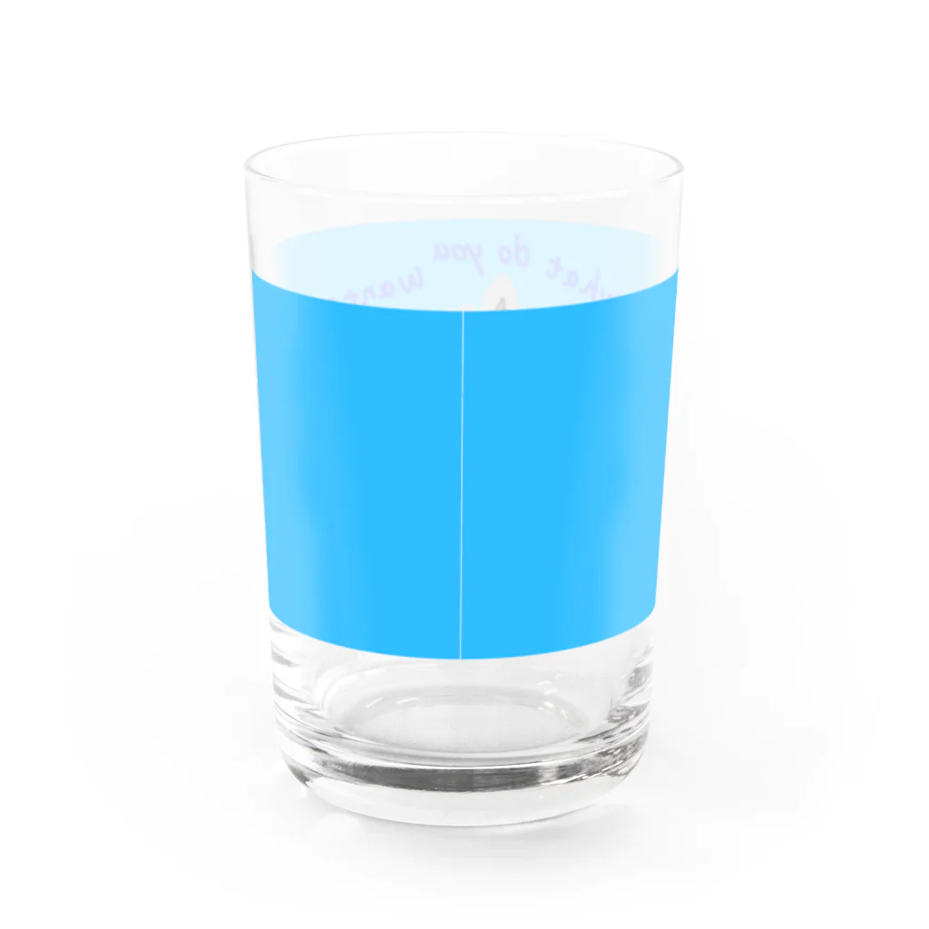 Chiyo.Wan(🐕🕊️のお店)のなに飲む？もふもふわんこグラス(クールカラー) Water Glass :back