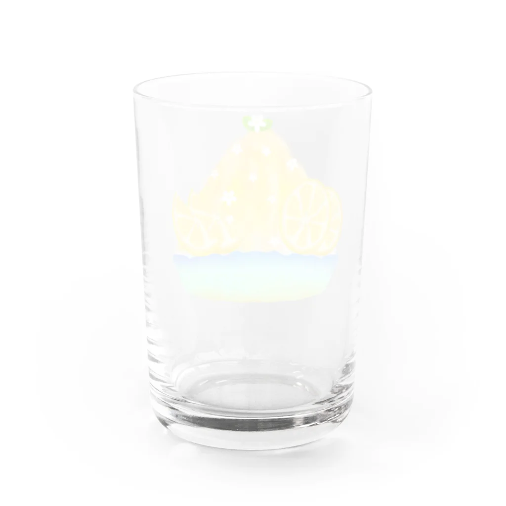 Lily bird（リリーバード）の蜂蜜レモンかき氷 Water Glass :back