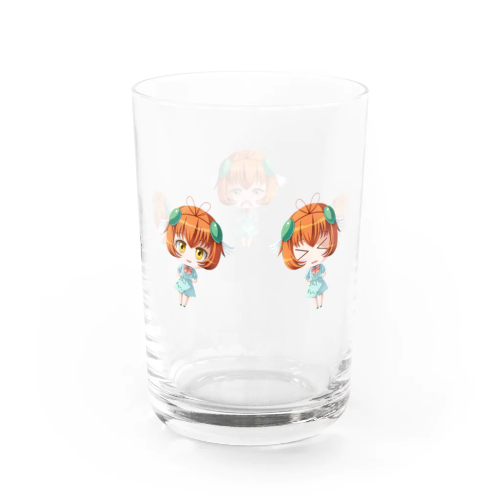 OHISAMAnoKUNIのミゾゴイちゃんグラス グラス反対面