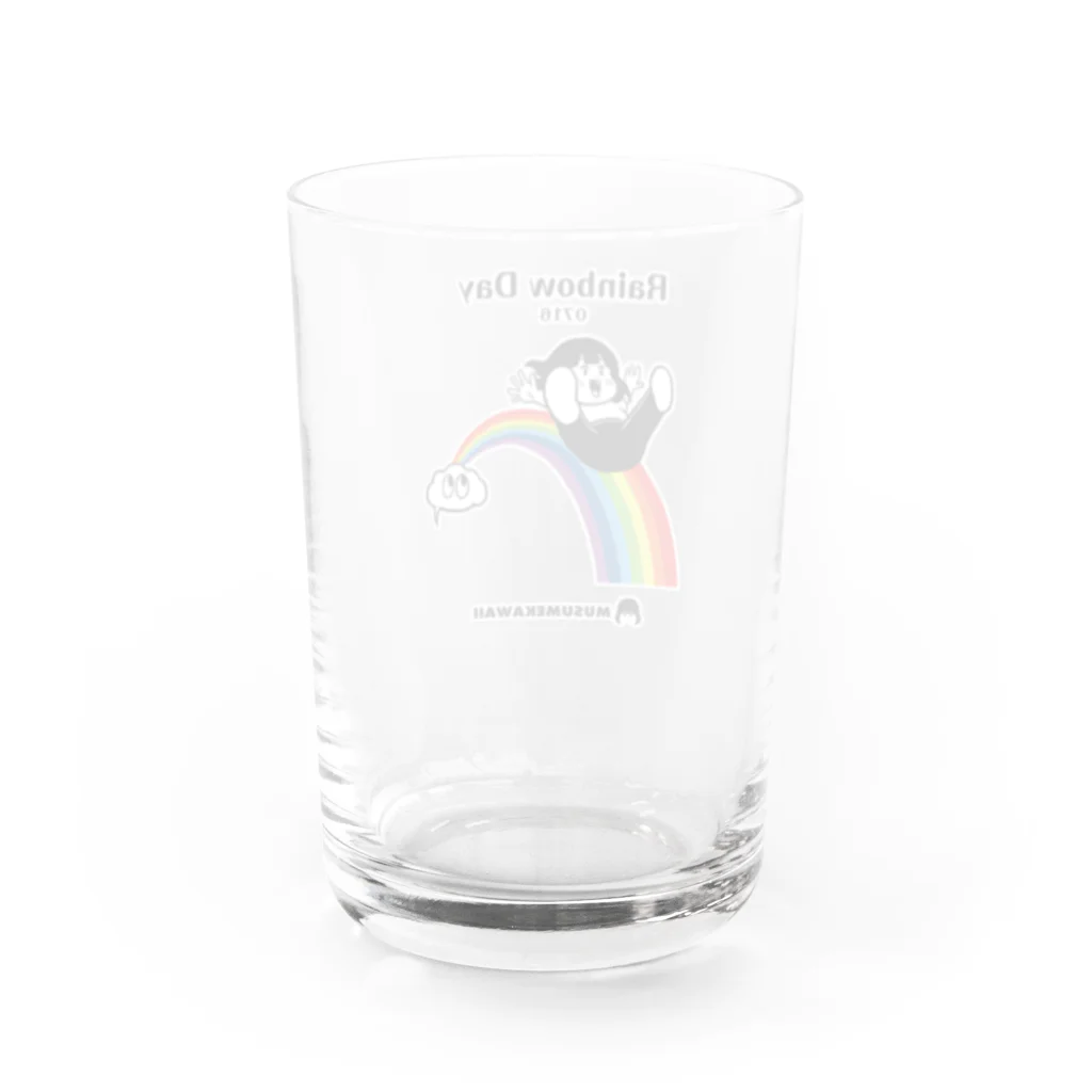 MUSUMEKAWAIIの0716「虹の日」 Water Glass :back