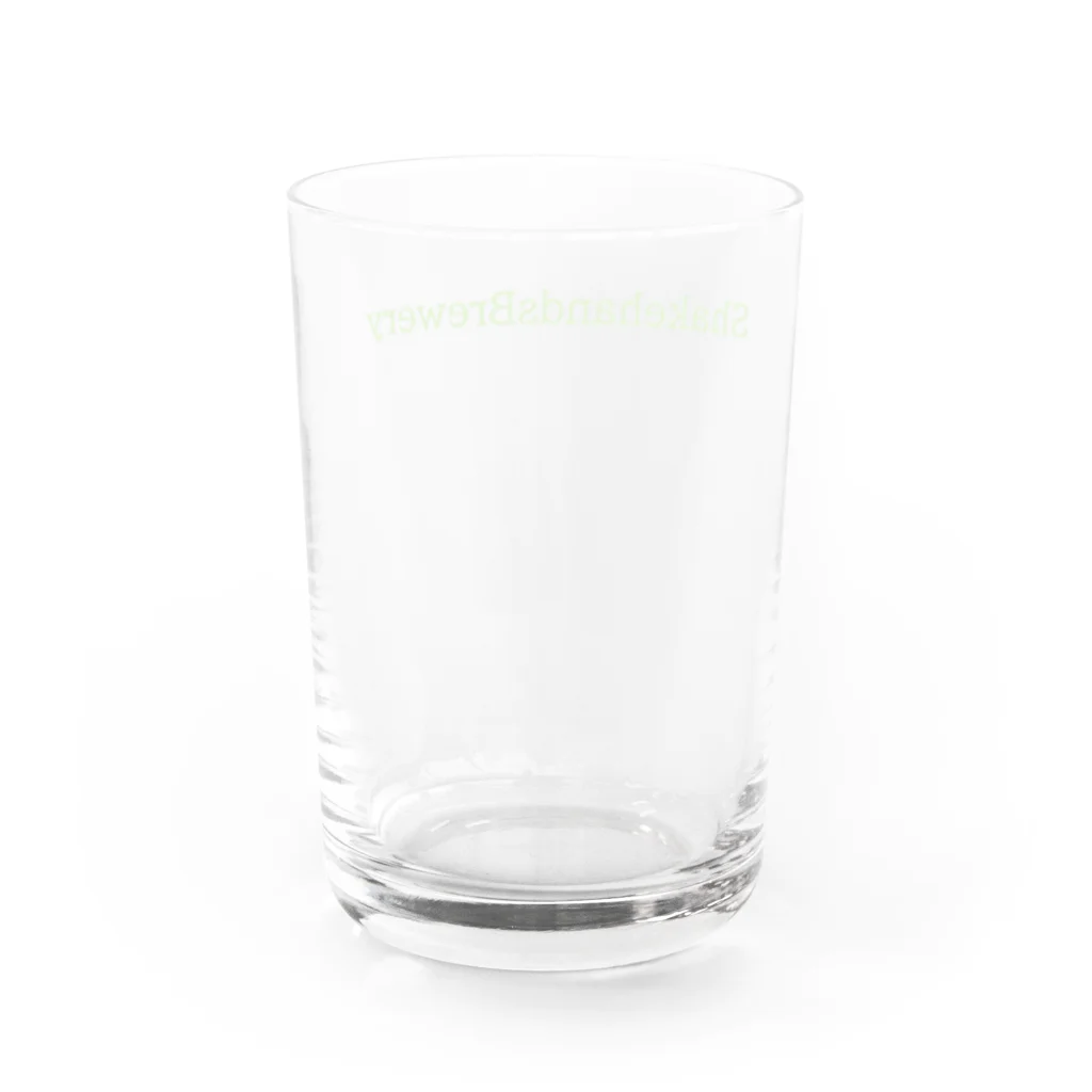 空想ロゴのSHAKEHANDS BREWERY Water Glass :back