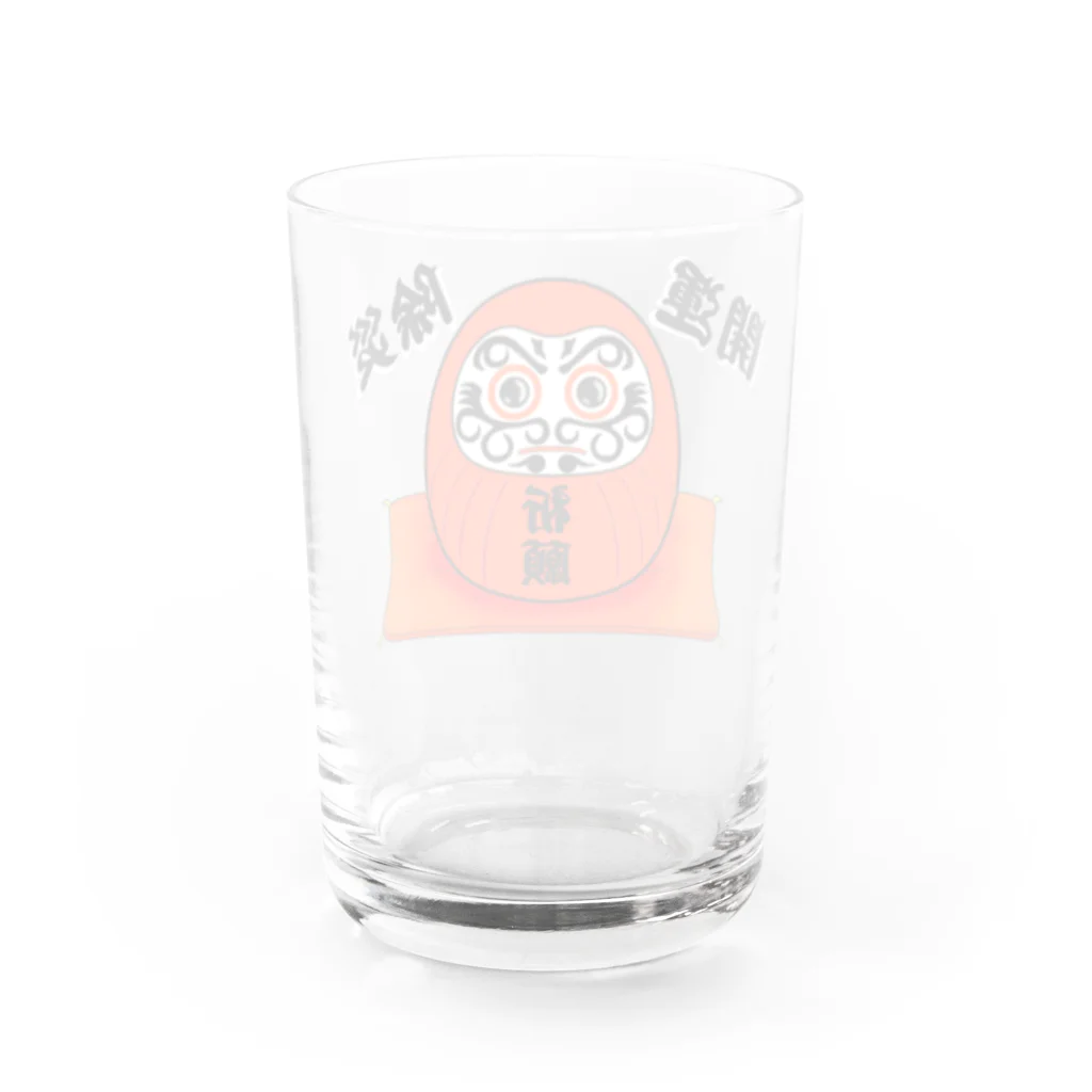 風都水都の祈願達磨 Water Glass :back